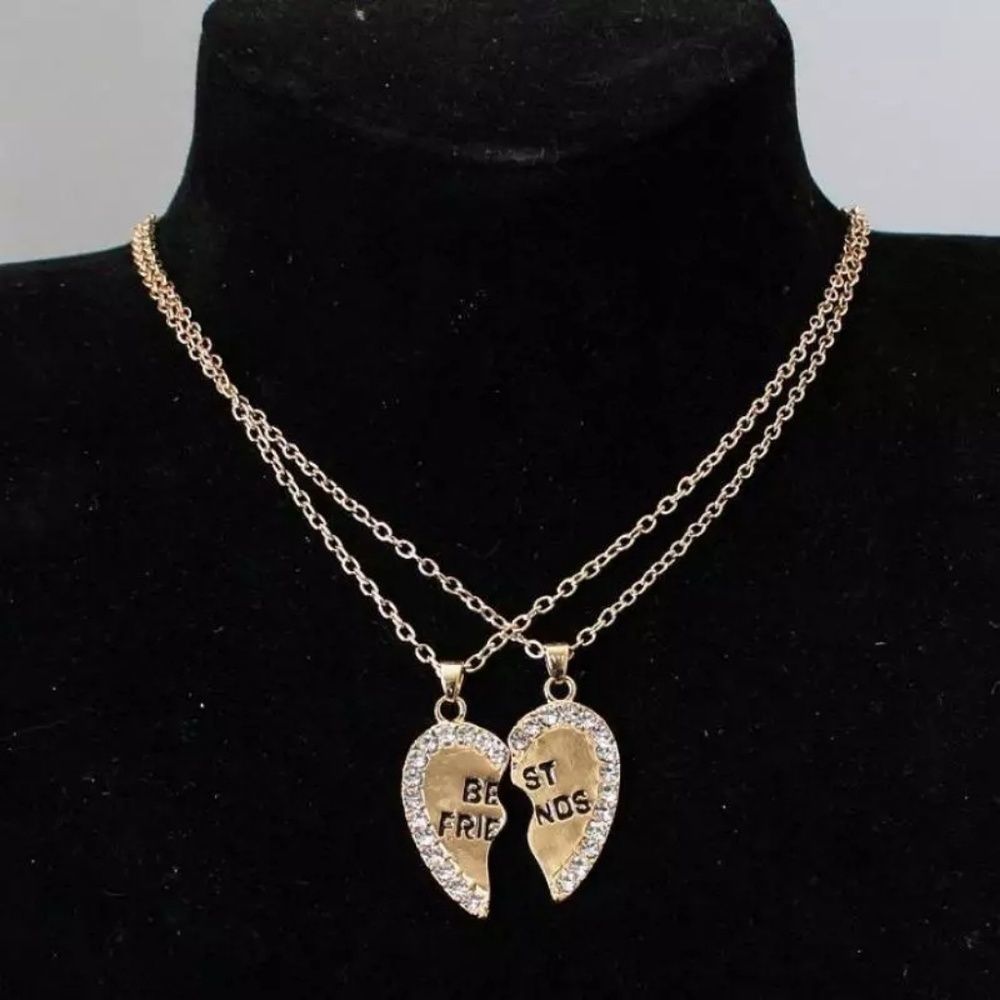 5 for $12- Gold 2 Half Best Friends Necklaces